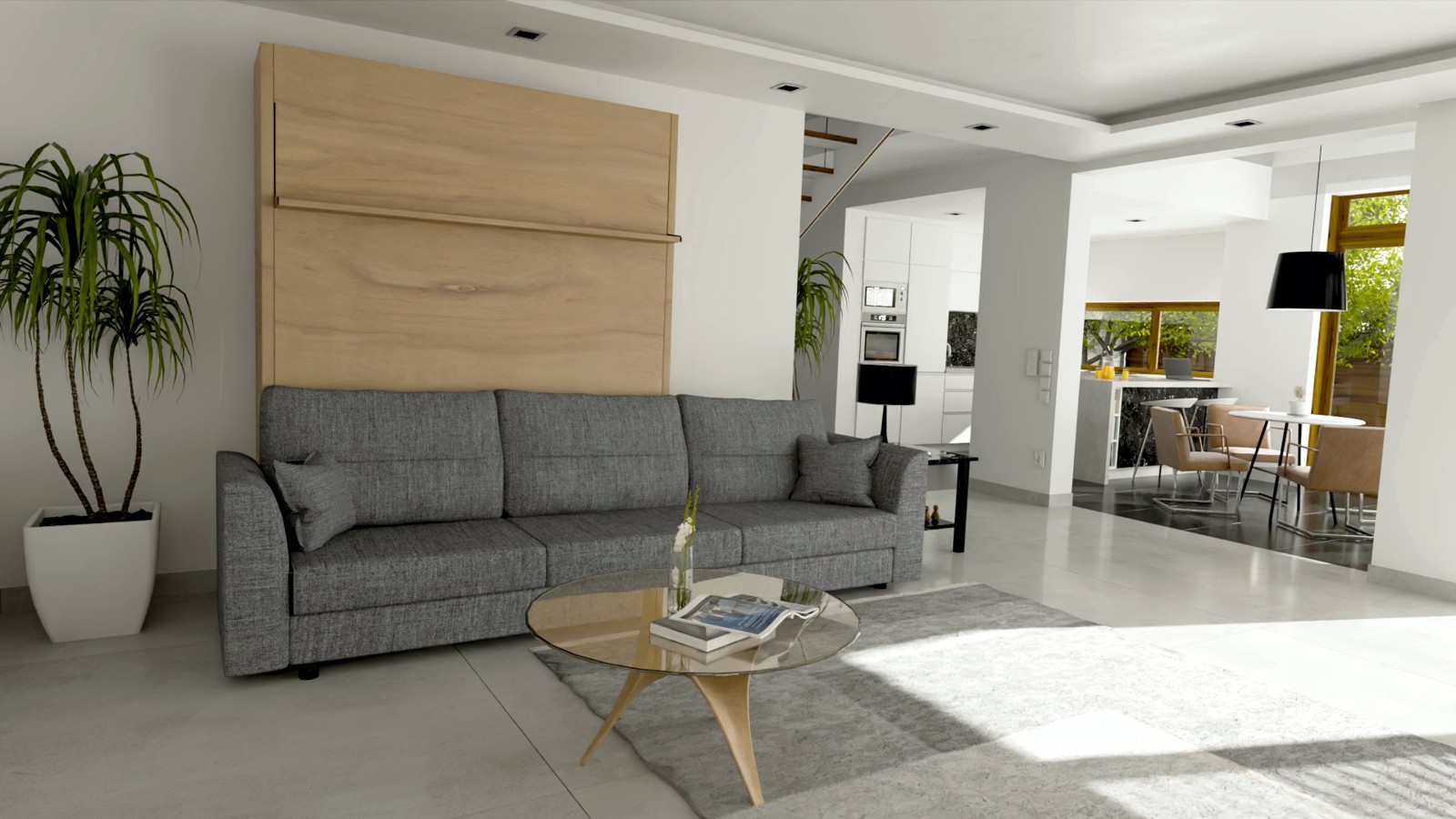 Schrankbett Wandbett Corto Alto STD XL mit Sofa