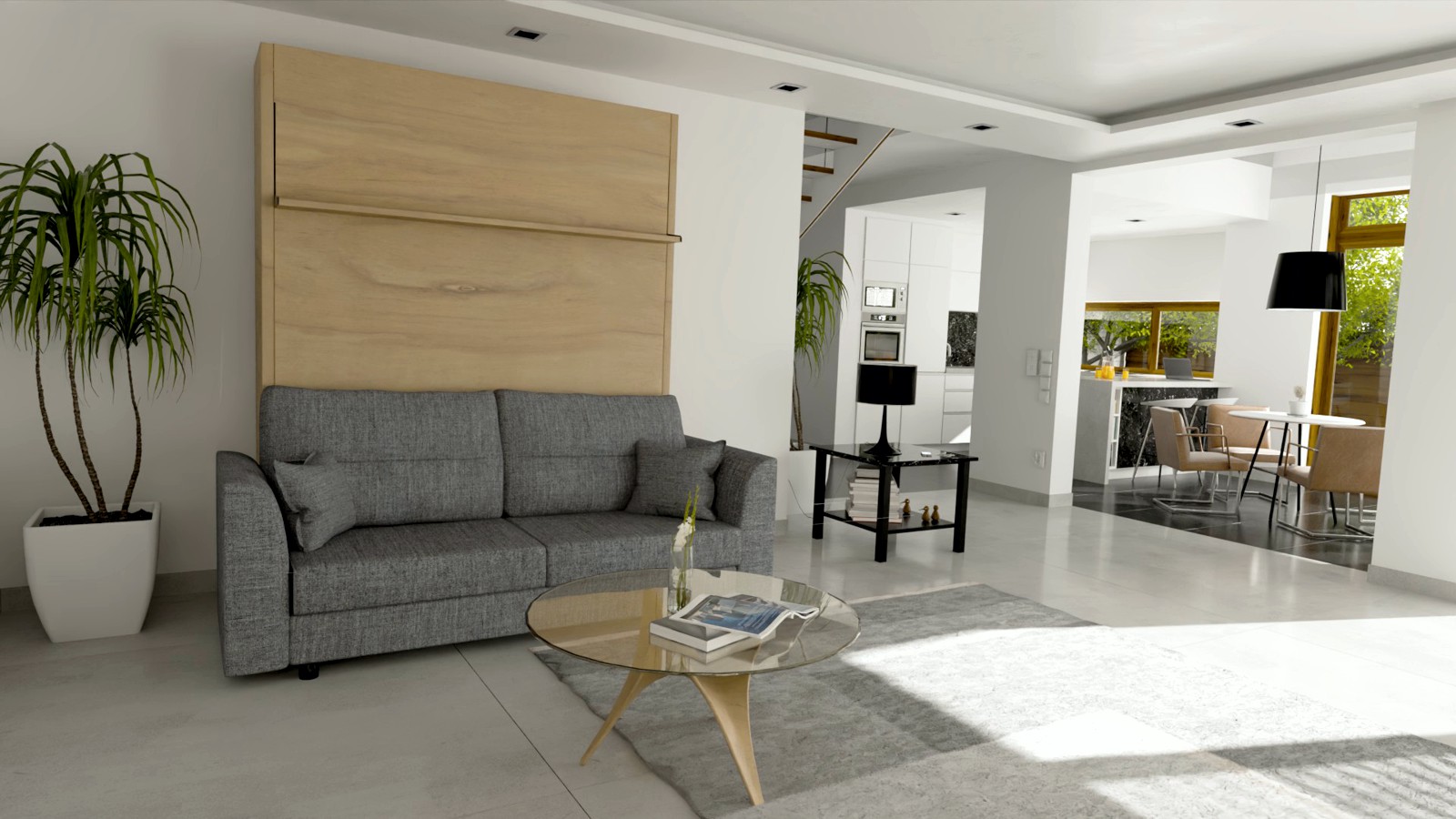 Schrankbett Wandbett Corto Alto STD mit Sofa