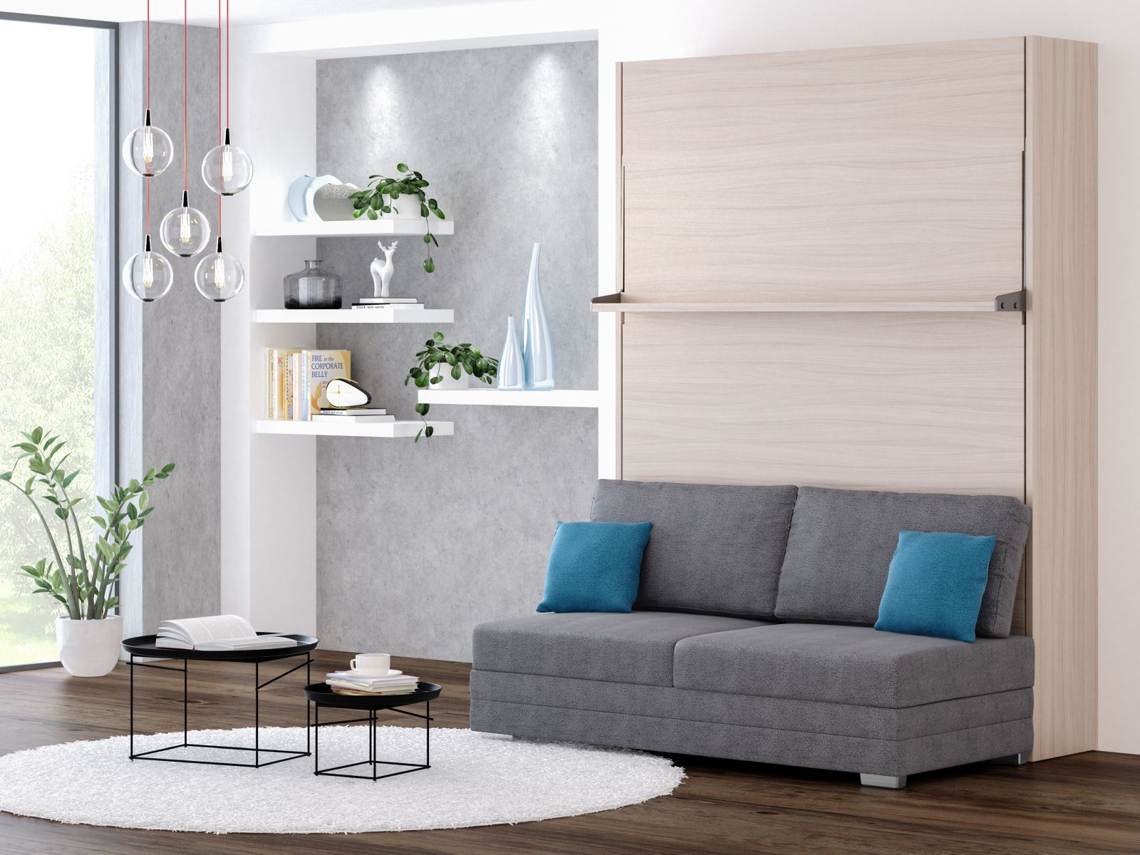 Schrankbett Wandbett mit Sofa Corto MK2 Classic
